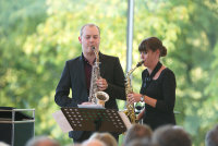 Festakt zur Eröffnung von Museum und Forum Schloss Homburg; Saxophon Duo; (c) Philipp Ising